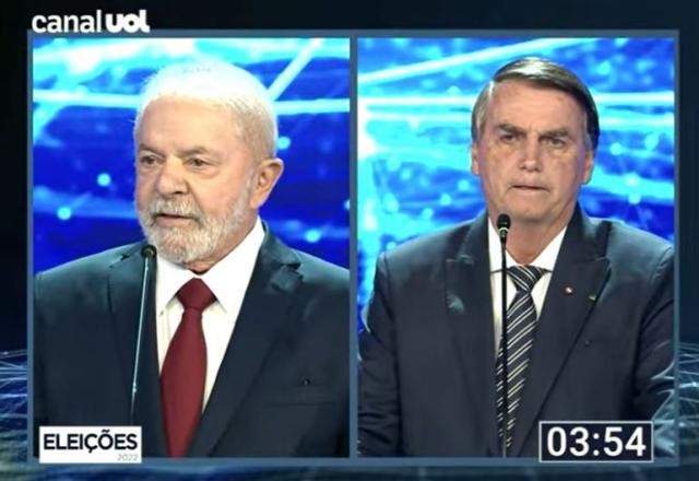 Em primeiro embate, Bolsonaro fala de corrupção e Lula exalta passado
