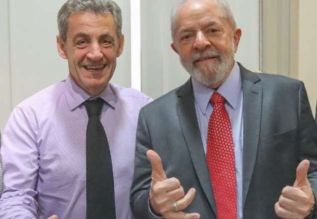 Imagem da noticia Lula se encontra com ex-presidente da França Nicolas Sarkozy