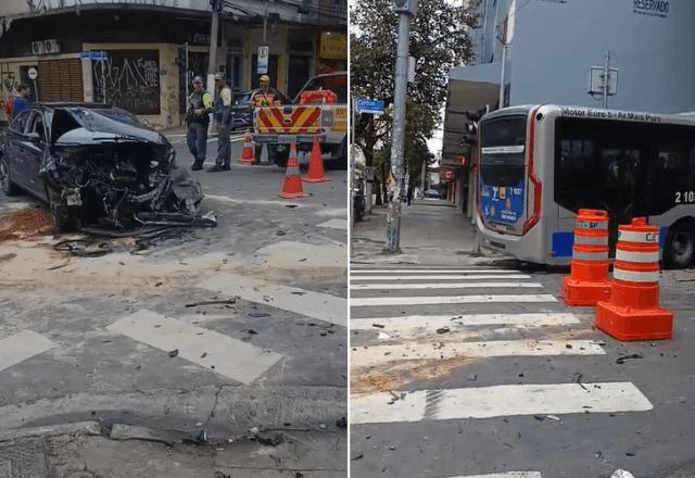 Imagem da noticia Acidente envolvendo Audi e ônibus deixa cinco feridos em Pinheiros, zona oeste de SP