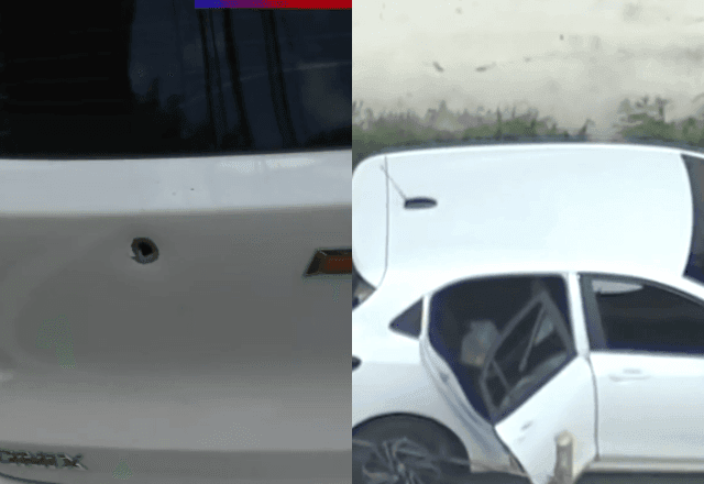 Imagem da noticia Suspeitos furam cancela de shopping e abandonam carro com marca de tiro na zona norte de SP