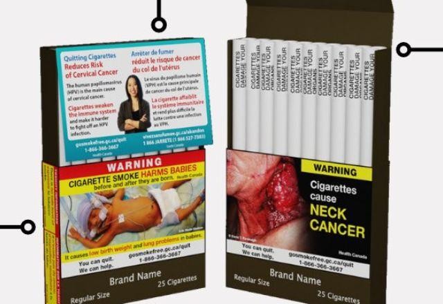 Canadá passa a rotular advertências de saúde em cigarros individuais