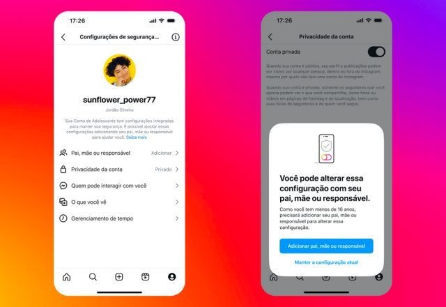 Em 2025, menores de 16 anos só usarão Instagram com autorização dos pais