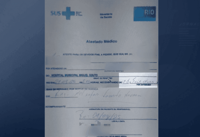 Imagem da noticia Polícia prende suspeito de chefiar esquema de venda de atestados médicos falsos no Rio