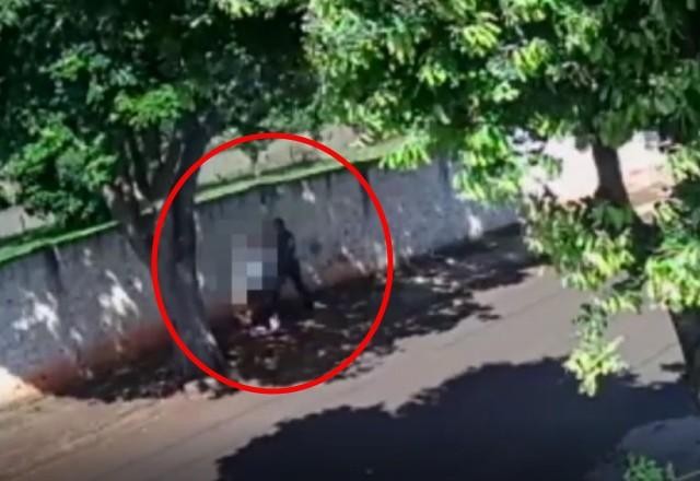 Vídeo flagra menina de 13 anos sendo assediada no meio da rua no Paraná