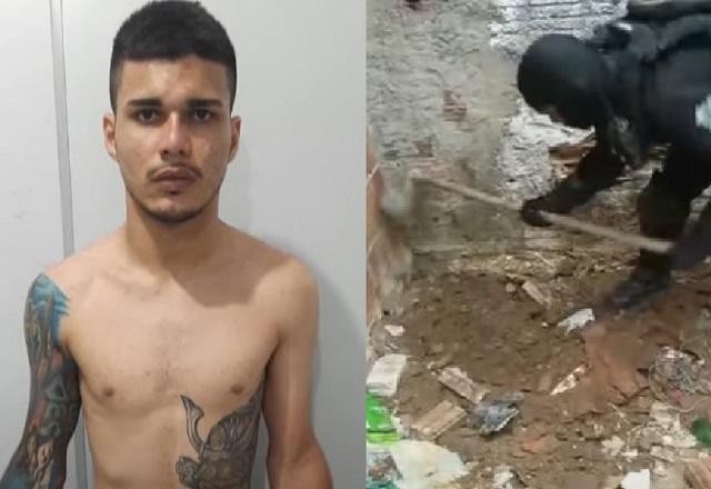 Traficante é preso e polícia encontra armas enterradas durante operações