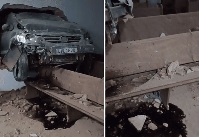 Imagem da noticia Carro fica preso em parede após invadir igreja no Piauí
