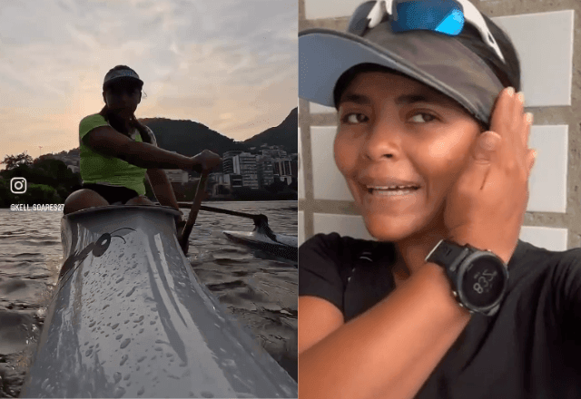 Imagem da noticia Remadora leva 'peixada' na Lagoa Rodrigo de Freitas, no Rio