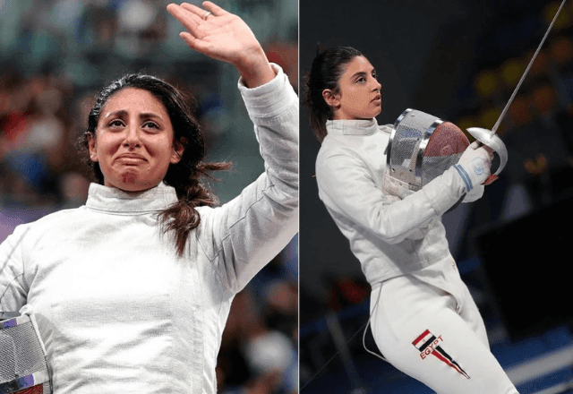 Imagem da noticia Olimpíada 2024: esgrimista egípcia competiu nos jogos grávida de 7 meses; saiba quem é