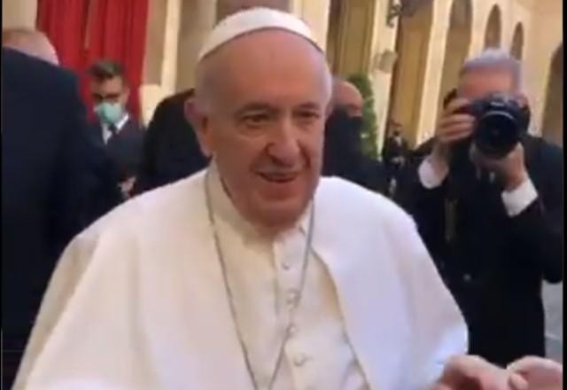 Imagem da noticia Papa Francisco faz piada sobre brasileiros: "Vocês não têm salvação"