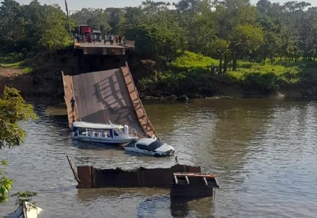 Imagem da noticia Ponte desaba no Amazonas: três morreram e carros caíram em rio