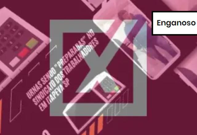 Imagem da noticia ENGANOSO: Vídeo não mostra irregularidades no processo de carga e lacração de urnas