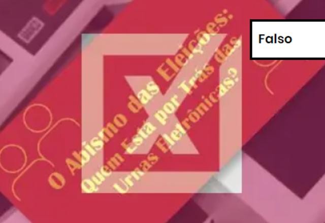 Imagem da noticia FALSO:  Processo eleitoral não é 70% terceirizado e não compromete as eleições
