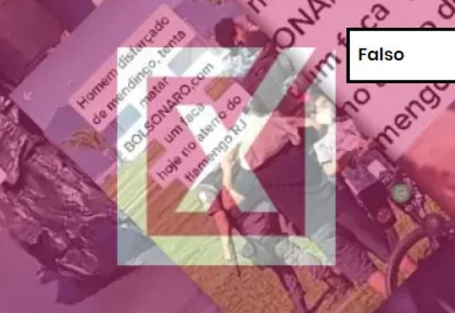 Imagem da noticia FALSO: Homem disfarçado de mendigo não tentou matar Bolsonaro com faca