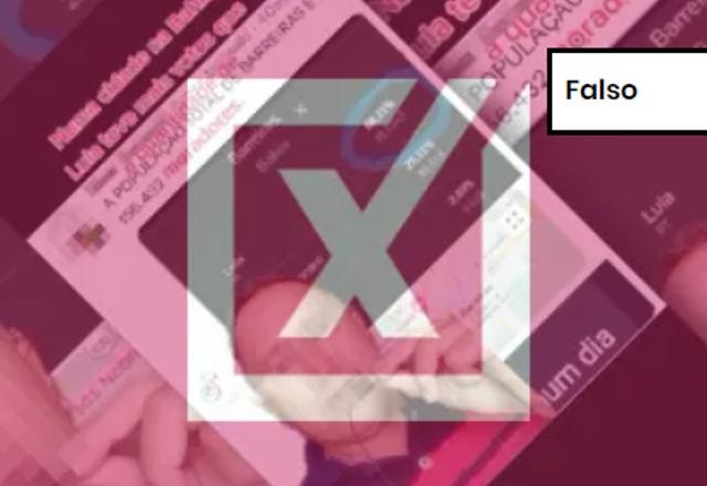 Imagem da noticia FALSO: Barreiras (BA) número de votos em Lula não foi superior à população