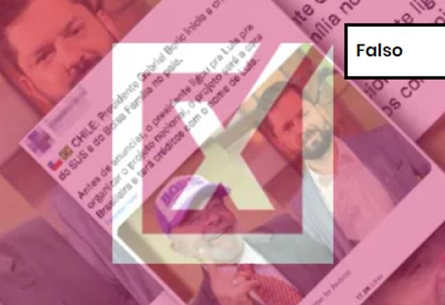 Imagem da noticia FALSO: Presidente do Chile não tem projeto nacional inspirado em Lula