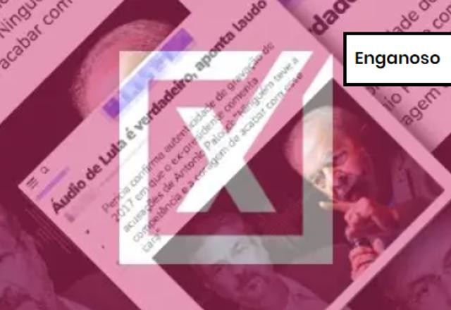 Imagem da noticia ENGANOSO: Laudo não é capaz de provar que é de Lula áudio com ameaça a Palocci