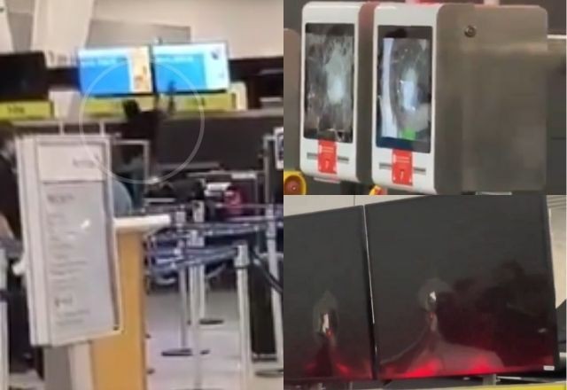 Imagem da noticia VÍDEO: passageiro não consegue embarcar em voo, saca martelo e quebra aeroporto no Chile