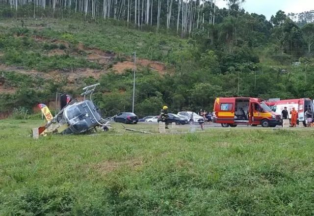 Imagem da noticia Queda de helicóptero deixa dois feridos em Santa Catarina