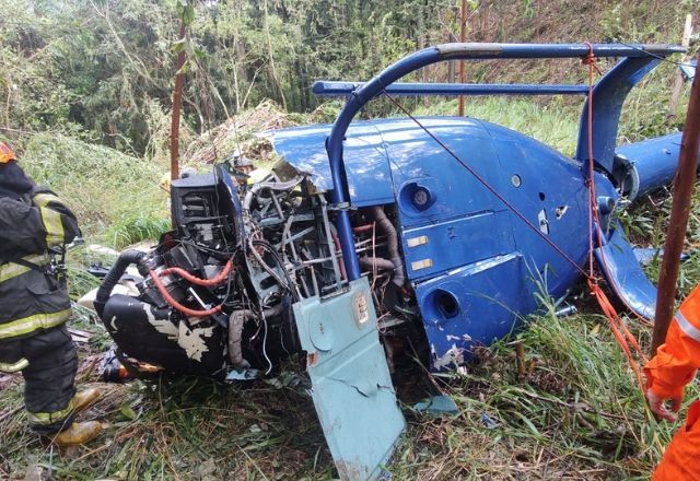 Imagem da noticia Duas pessoas morreram em queda de helicóptero em SP; outras duas foram resgatadas com vida