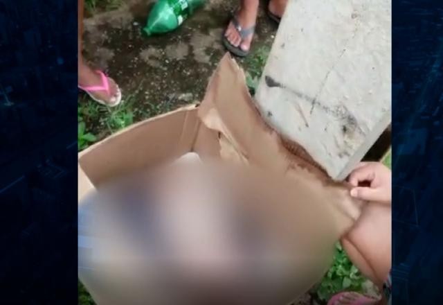 Recém-nascido é encontrado dentro de caixa de papelão em Goiânia