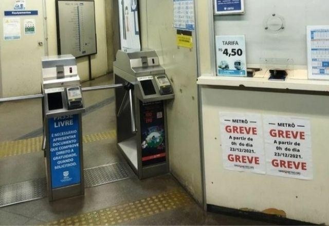 Imagem da noticia Funcionários do metrô de Belo Horizonte entram em greve nesta 5ª feira