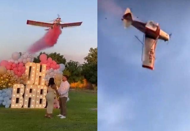 Imagem da noticia Chá revelação de bebê termina em queda de avião no México; assista