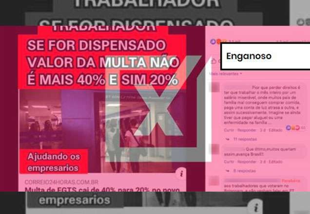 Imagem da noticia Redução da multa do FGTS de 40% para 20% só valerá para jovens e deverá ser acordada em contrato