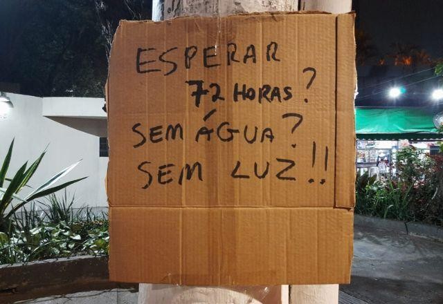 Moradores de SP protestam após 72h sem energia