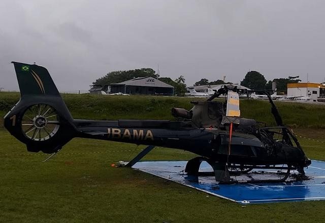Helicópteros do Ibama são incendiados no Aeroclube de Manaus