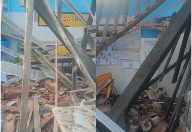 Imagem da noticia Teto de escola desaba e deixa 13 alunos e 4 adultos feridos na Bahia