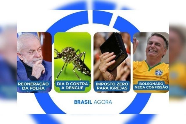 Imagem da noticia Brasil Agora ao vivo: Bolsonaro nega confissão de crime; Lula dobra aposta contra Israel
