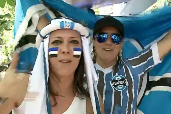 Torcida comemora a chegada do Grêmio à final do Mundial de Clubes