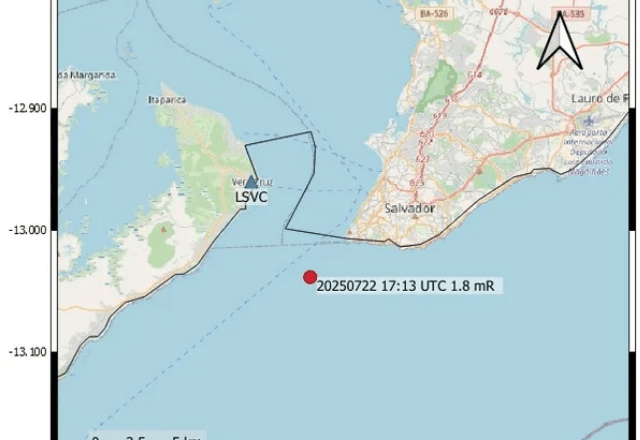 Imagem da noticia Moradores sentem tremor de terra em Vera Cruz (BA)