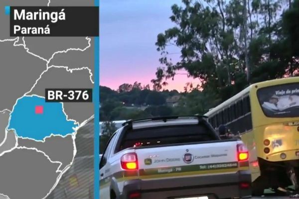 Imagem da noticia Três jovens morrem após batida entre carro e ônibus no interior do Paraná
