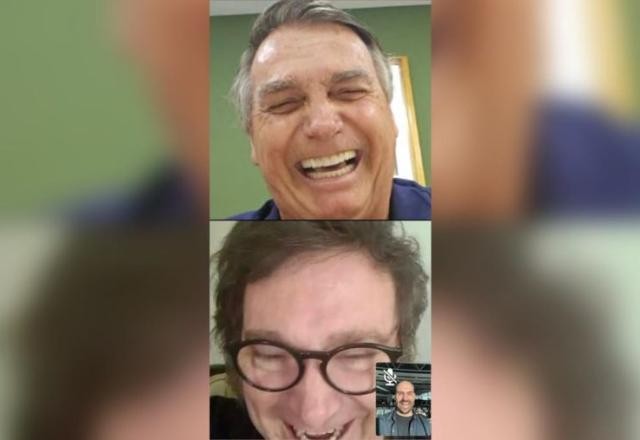 Imagem da noticia Bolsonaro conversa com Milei por telefone e diz que foi convidado para a posse