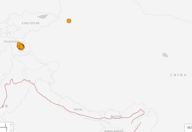 Terremoto de magnitude 6,8 atinge Tadjiquistão e parte da China