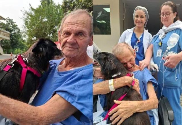 Imagem da noticia Homem reencontra cachorra depois de 15 dias na UTI; veja o vídeo