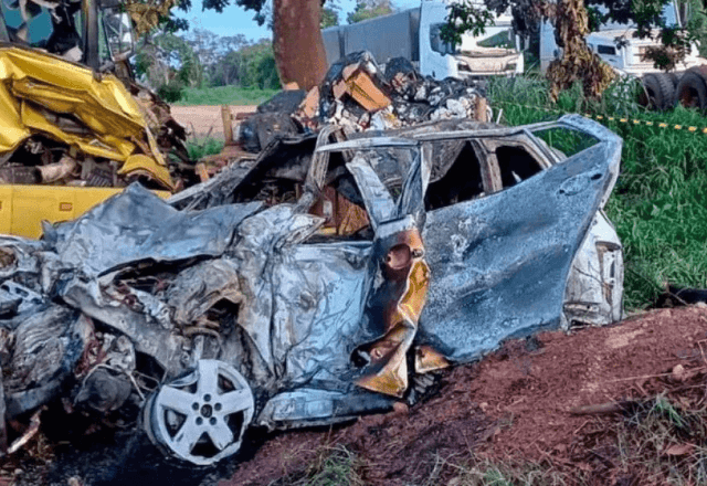 Imagem da noticia Casal e dois filhos morrem em batida entre cegonheira e carro em Minas Gerais 