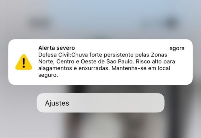 Imagem da noticia Chuva forte atinge a Grande SP e Defesa Civil envia alerta severo para alagamentos