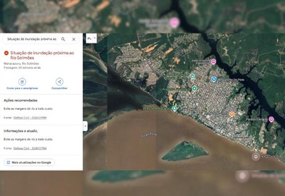 Cheia do Rio Solimões transforma rotina de moradores em Manacapuru (AM)
