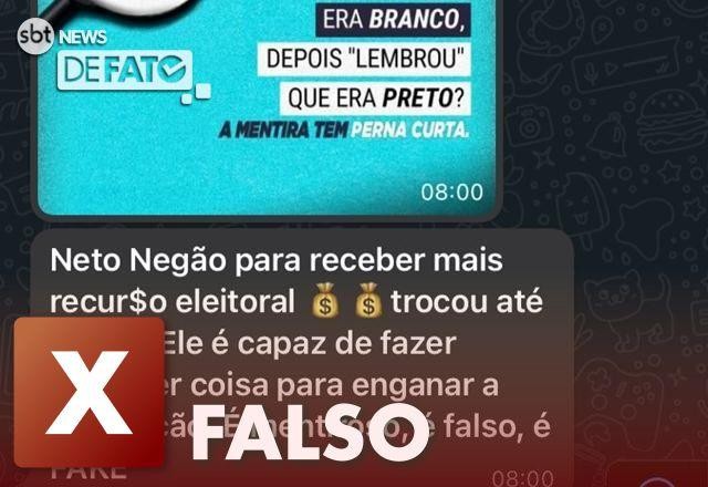 FALSO: ACM Neto não declarou ao TSE que é preto