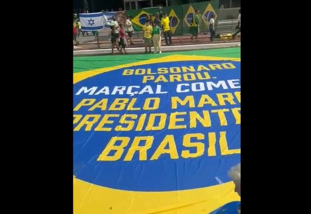 Nunes pede inquérito para investigar quem colocou bandeira contra Bolsonaro na Avenida Paulista; Marçal acusou prefeito