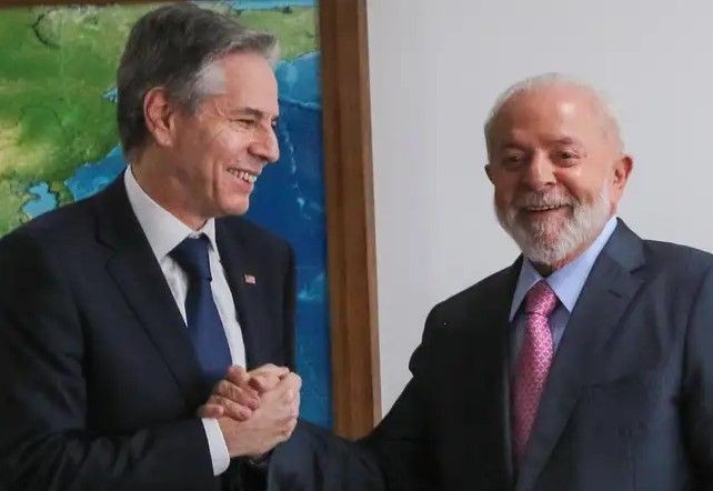 Imagem da noticia Blinken deixou clara discordância dos EUA sobre comentário de Lula sobre Gaza