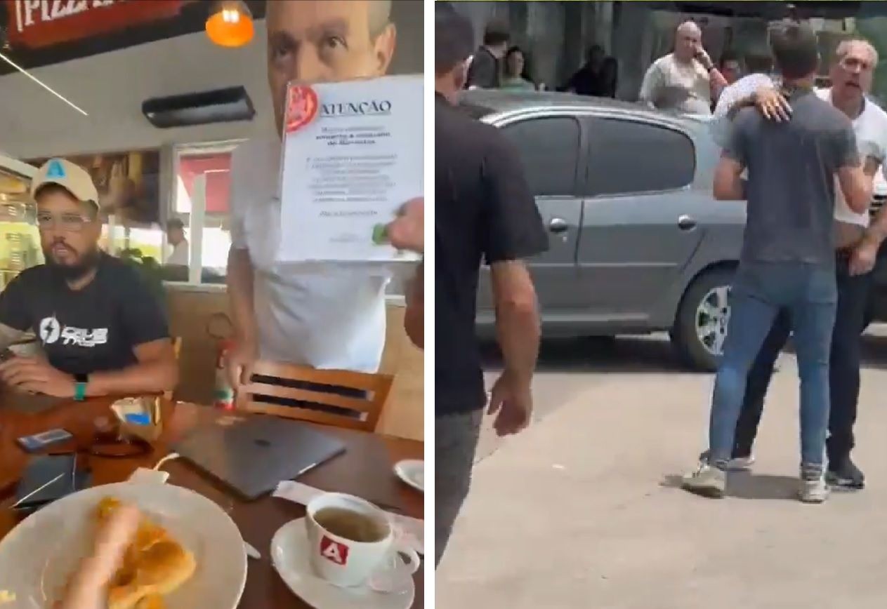 Vídeo: dono de padaria se irrita com cliente por uso de notebook