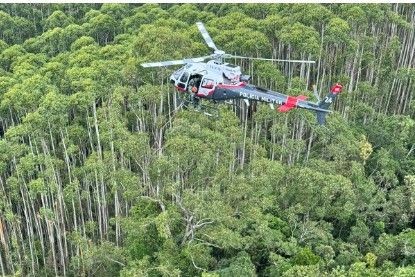 Piloto voltou a decolar helicóptero minutos após fazer pouso de emergência