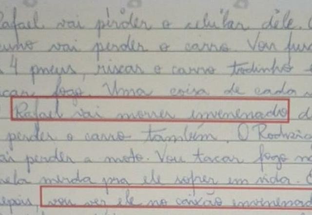 Imagem da noticia Policial stalker ameaça ex-namorado em carta: "Vou ver ele no caixão envenenado"