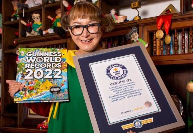 Imagem da noticia Chiquinha do Chaves ganha título no Guinness Book