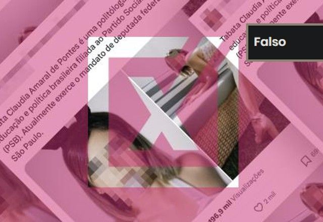 Imagem da noticia FALSO: Tabata Amaral é alvo de deepfake que compara candidata a criadora de conteúdo adulto