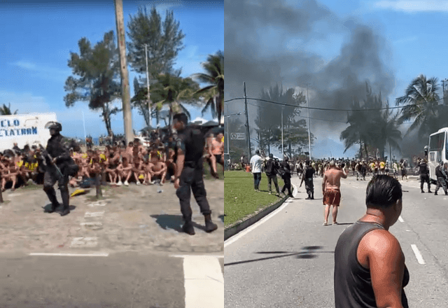 Imagem da noticia Torcedores do Peñarol entram em conflito com policiais e moradores no Rio de Janeiro