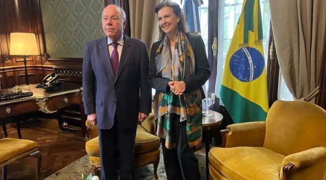 Imagem da noticia Em meio à visita polêmica de Milei ao Brasil, chanceler argentina conversa com Mauro Vieira